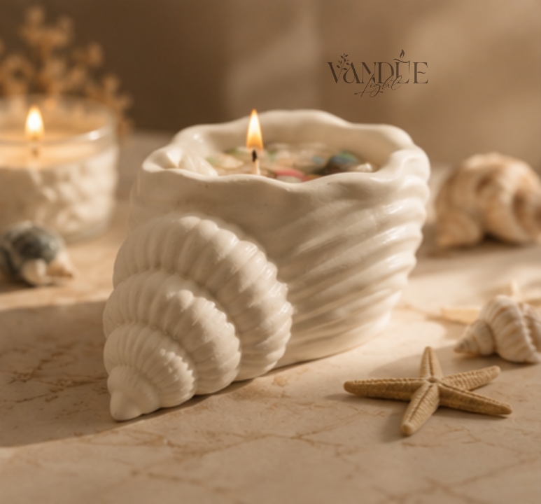 شمع دریا طرح گوش ماهی